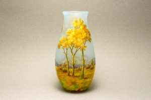 ドーム　秋景色花瓶　1910年頃