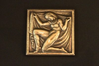 マルセル・ルナール　ブロンズメダル「ヴェールを被る女性」1920年代